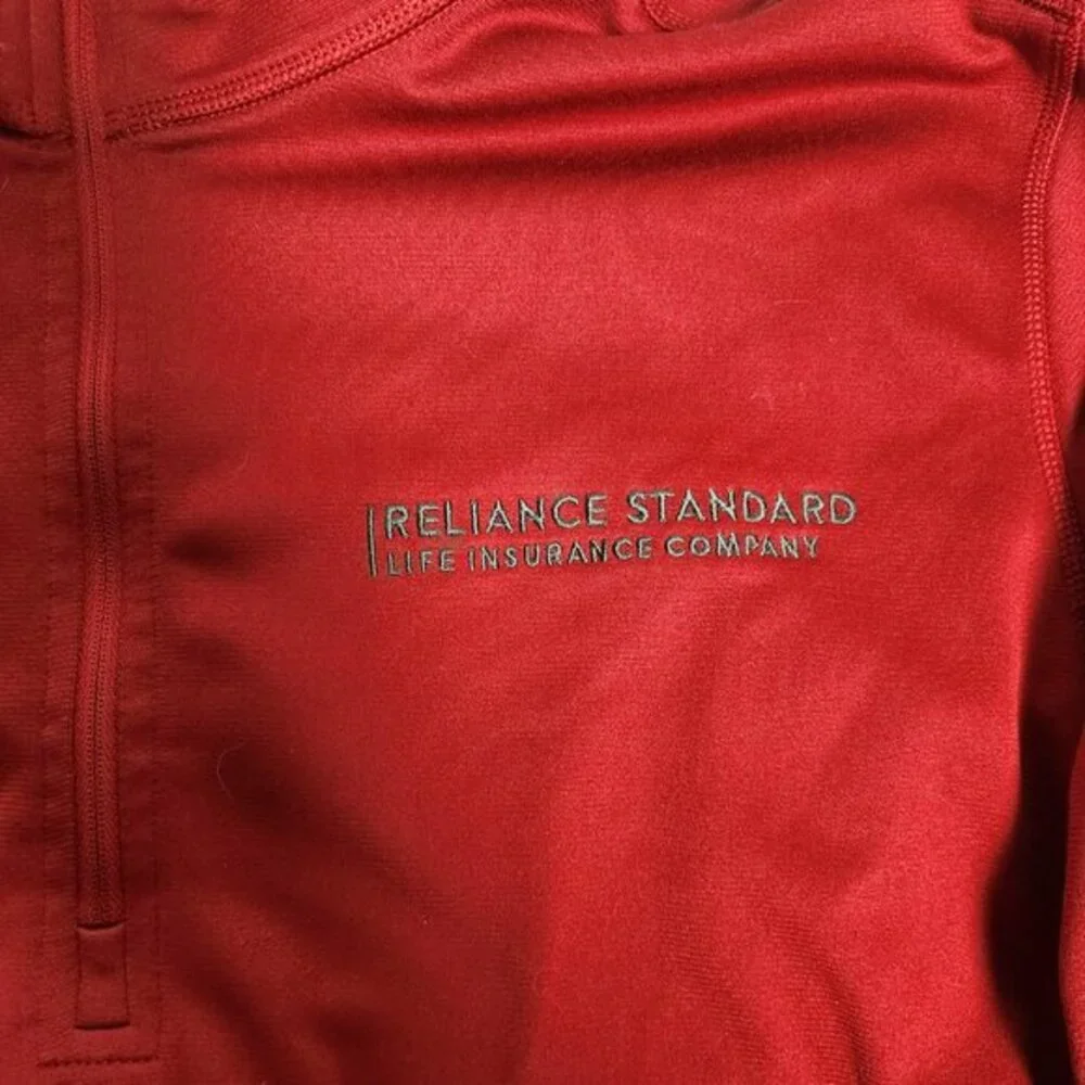The North Face Sweatshirt Men L Red Quarter Zip Long Sleeve Pullover Activewear‎